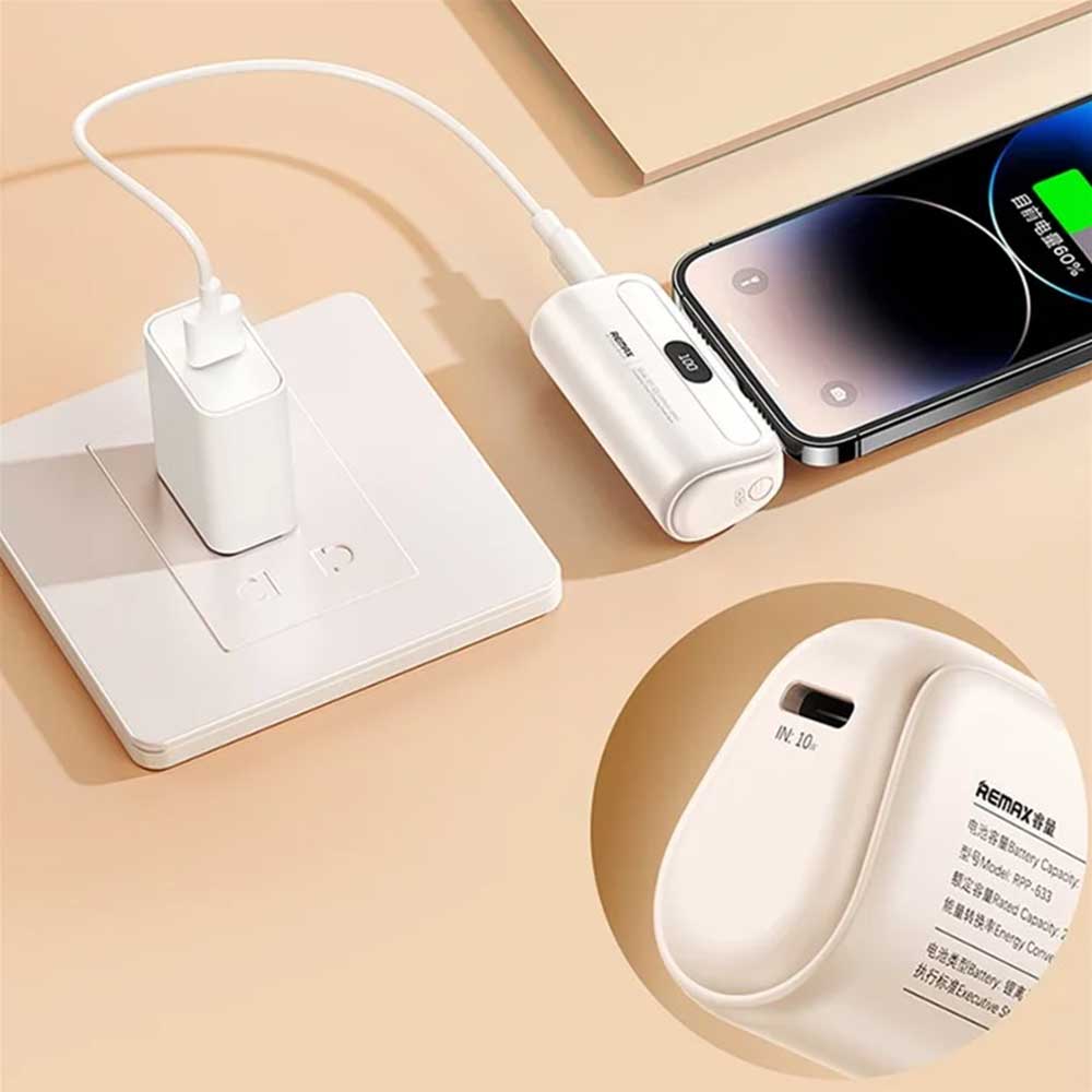 Power Bank Remax RPP-632 para USB-C de Color Blanco
