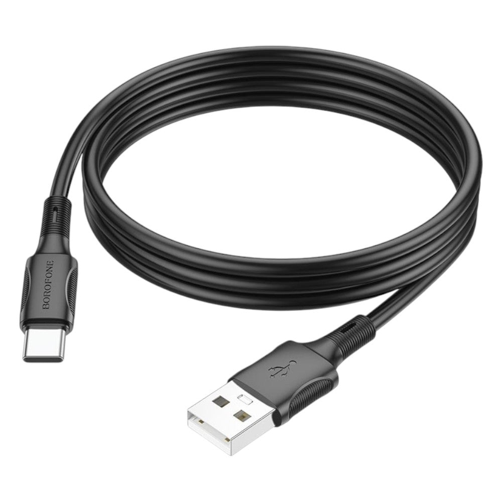 CABLE CARGA RAPIDA BX80 TIPO USB-C 3A - NEGRO