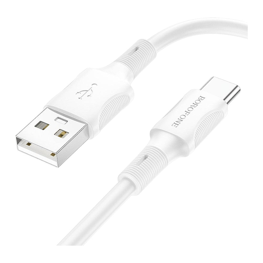 CABLE CARGA RAPIDA BX80 DE USB-C 3A - BLANCO