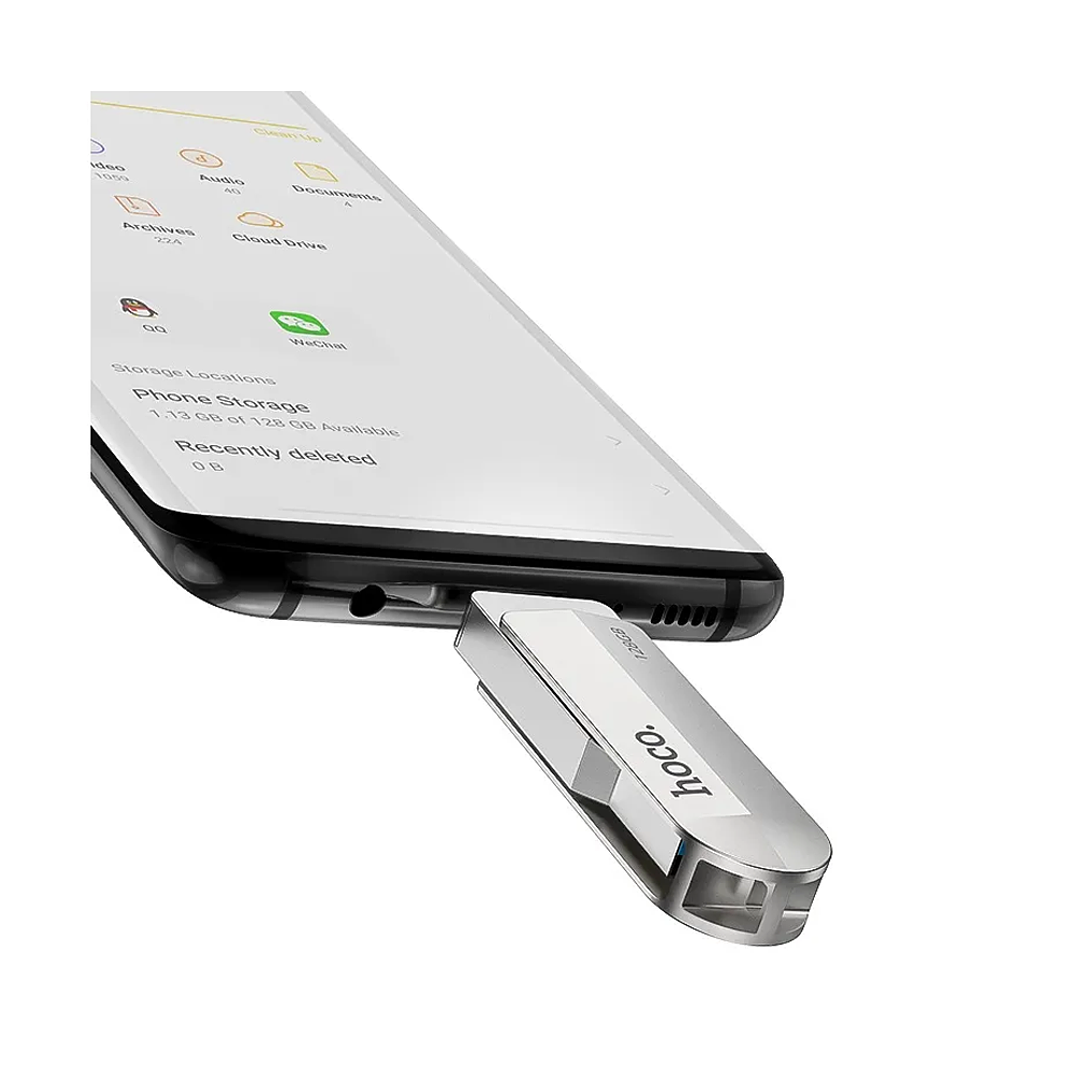 PENDRIVE HOCO 64GB UD10 DUAL USB + TIPO C
