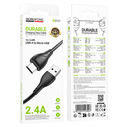 Cable BX121 USB-V8 (Micro USB) Negro