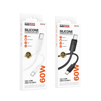 Cable USB-C a C 60W 3A 1M Bofone BX123