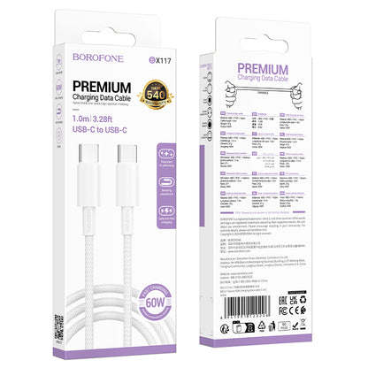 Cable BOROFONE BX117 Tipo-C a Tipo-C  60W