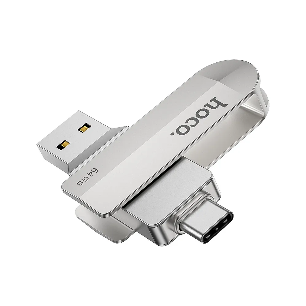 PENDRIVE HOCO 64GB UD10 DUAL USB + TIPO C