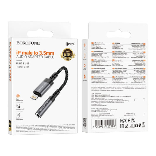 Adaptador BOROFONE BV24 De IPH a Jack 3.5mm