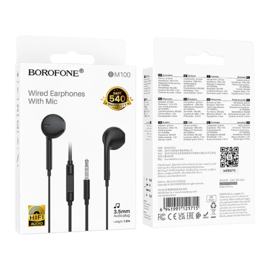 Audífonos Borofone BM100 Max con MicrófonoJack 3.5mm Negro