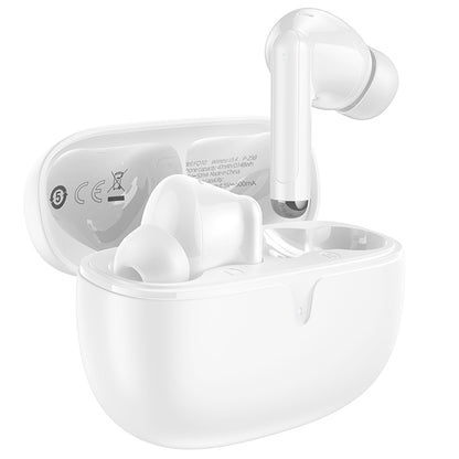 Audífonos Bluetooth Borofone FQ10 Blancos  Batería Larga Duración