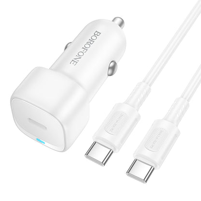 Cargador de Auto Borofone BZ34A PD 20W + Cable USB-C a C