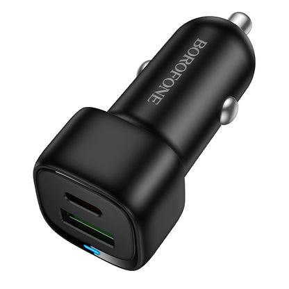 Cargador de Auto Dual Port (USB-C + USB-A, hasta 38 W) - Borofone BZ34B
