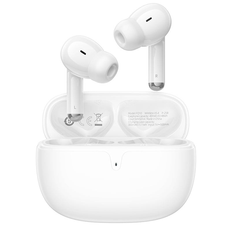 Audífonos Bluetooth Borofone FQ10 Blancos  Batería Larga Duración