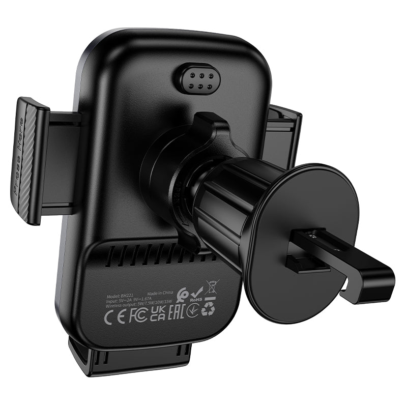 Soporte de auto con carga inalámbrica (hasta 15 W) - Borofone BH221