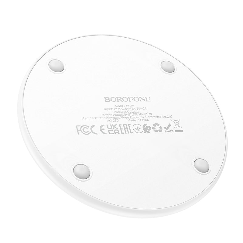 Cargador inalámbrico / base de carga 15 W - Borofone BQ40 Blanco