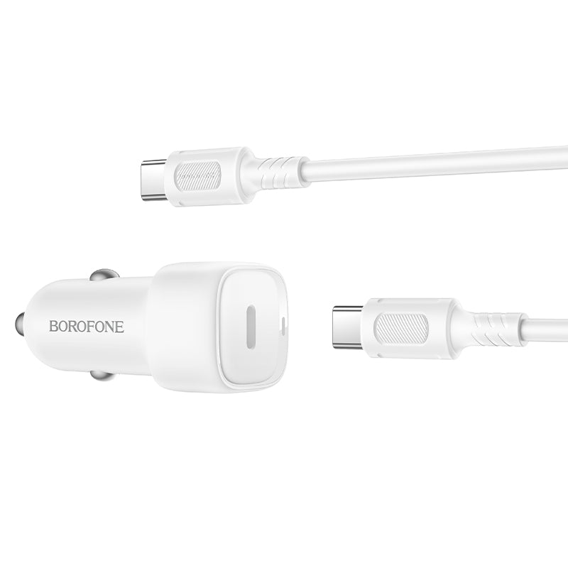 Cargador de Auto Borofone BZ34A PD 20W + Cable USB-C a C