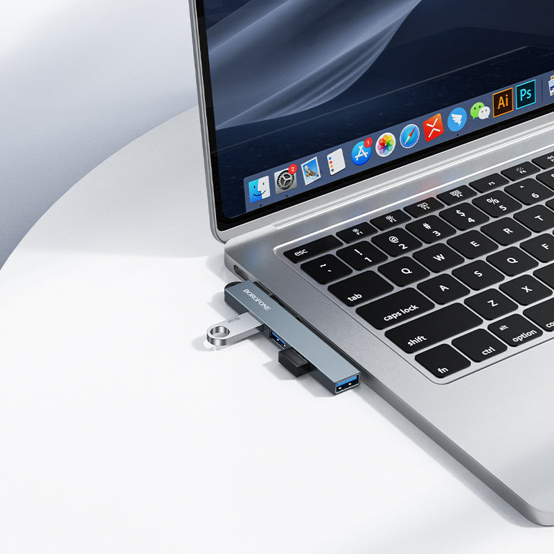 Hub USB-A 4 en 1 de Aleación de Aluminio Borofone FH1