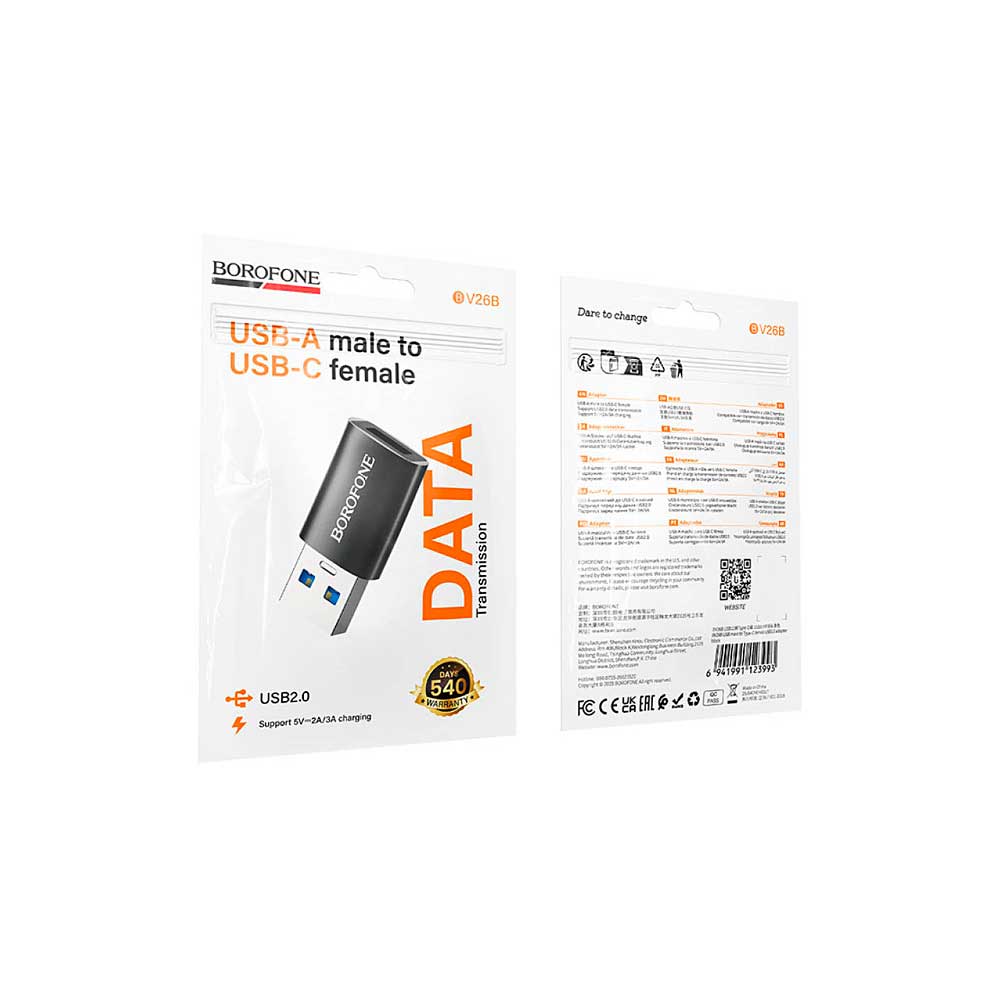 Adaptador USB-A a USB-C Borofone BV26B