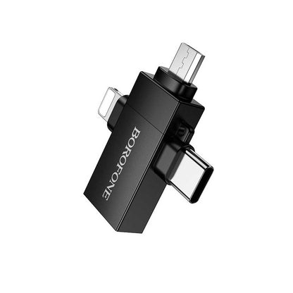 Adaptador Multi Puerto USB-A a USB-C / IPH / V8 (Micro USB)