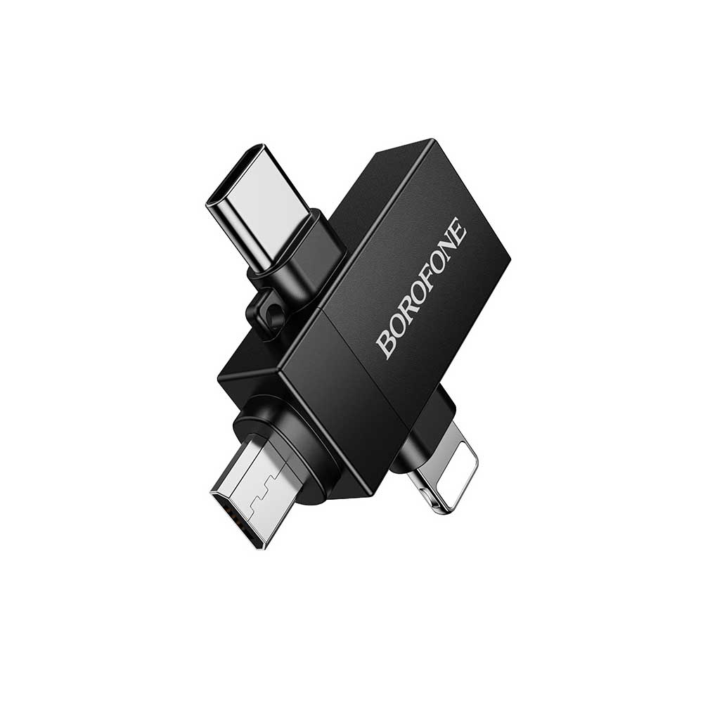 Adaptador Multi Puerto USB-A a USB-C / IPH / V8 (Micro USB)