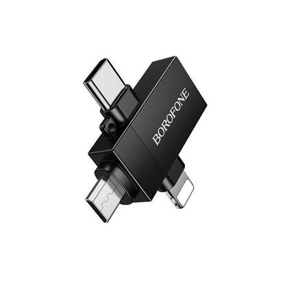 Adaptador Multi Puerto USB-A a USB-C / IPH / V8 (Micro USB)