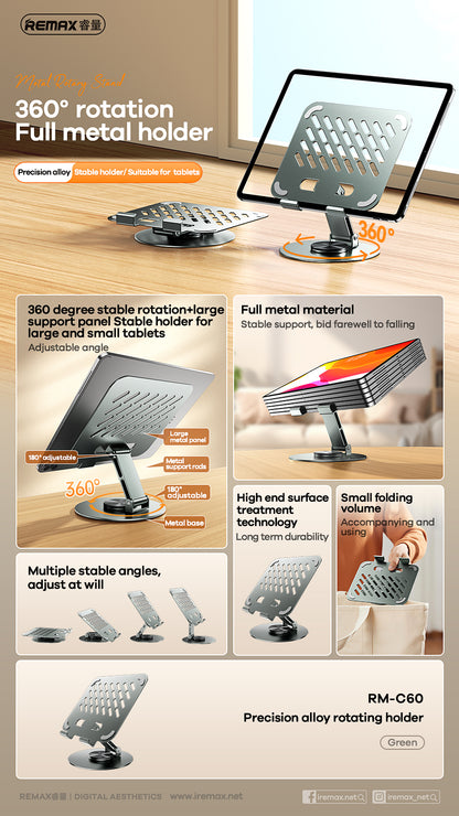 Soporte Giratorio 360° para Tablet y Smartphone - REMAX RM‑C60