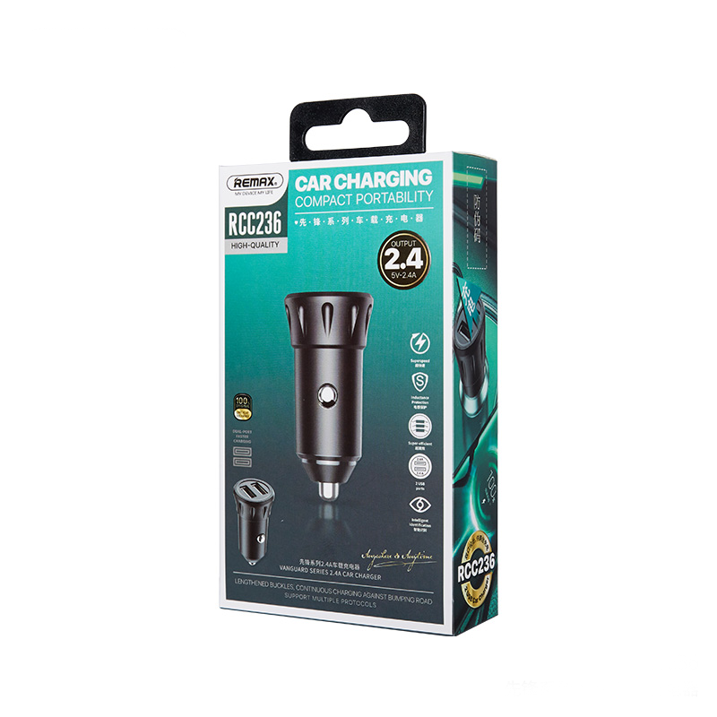 REMAX RCC236 – Cargador de Auto Dual USB