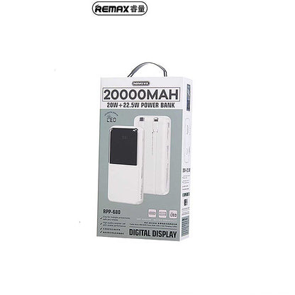 Power Bank Remax RPP-680 - Color Blanco