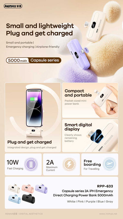 Mini Power Bank Remax RPP-633 para iPH