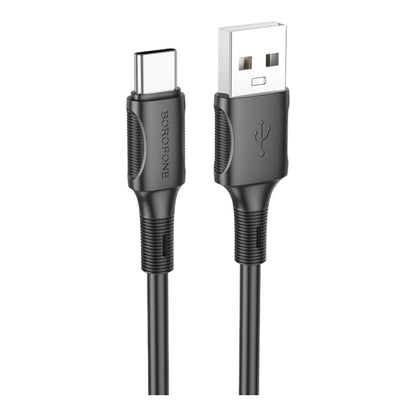 CABLE CARGA RAPIDA BX80 TIPO USB-C 3A - NEGRO