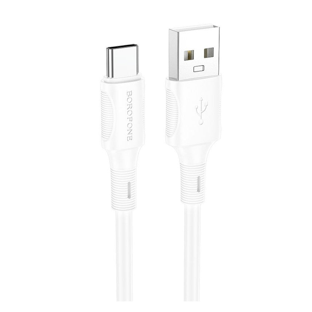 CABLE CARGA RAPIDA BX80 DE USB-C 3A - BLANCO
