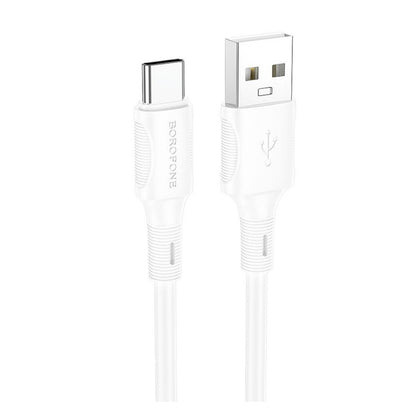 CABLE CARGA RAPIDA BX80 DE USB-C 3A - BLANCO