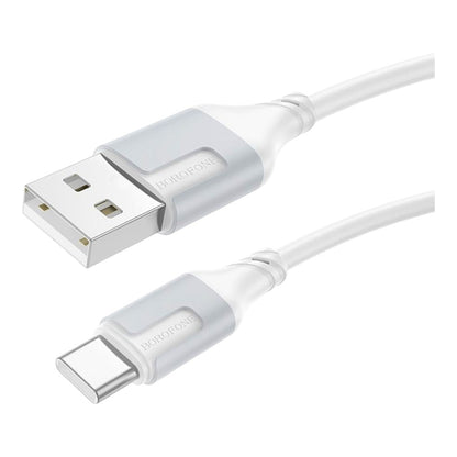 Cable BOROFONE BX101  USB-C a USB-C 60W - 3A (Blanco)