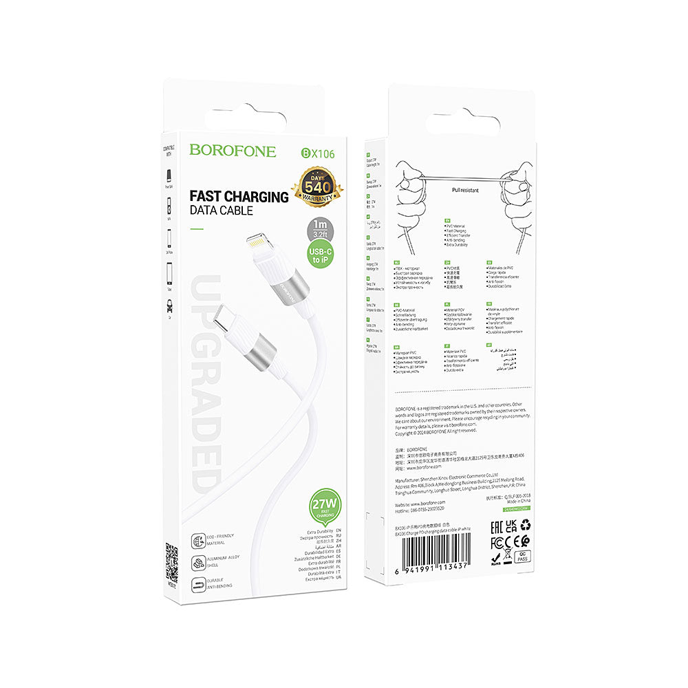 Cable USB-C a iph de Carga rápida 27W - BX106