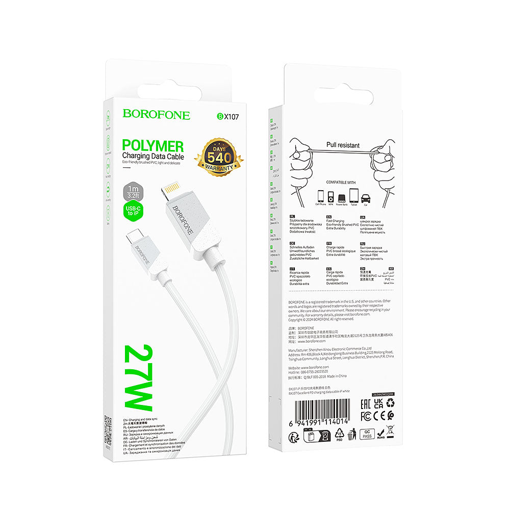 CABLE BX107 TIPO C-IP PD 27W - BLANCO