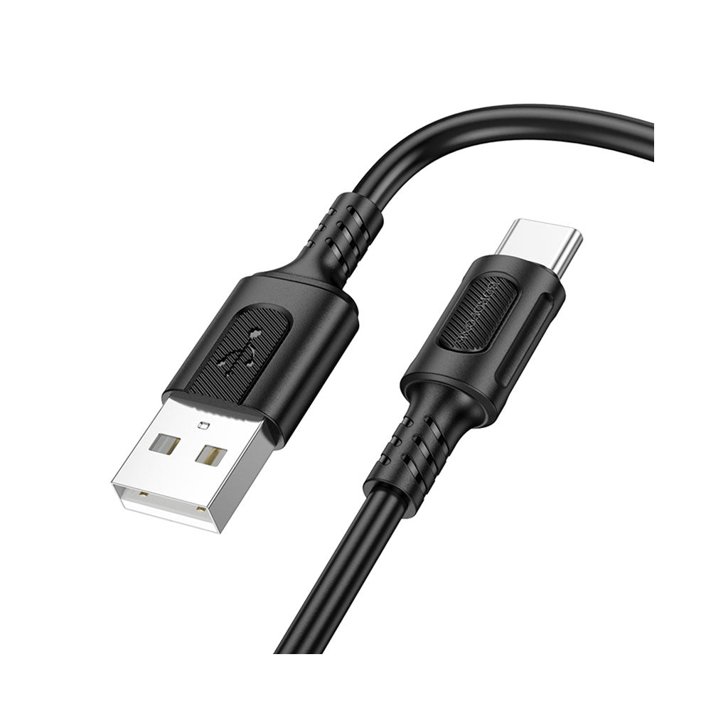 Cable Carga Rápida Borofone BX111 Negro USB-A a USB-C 3.0A