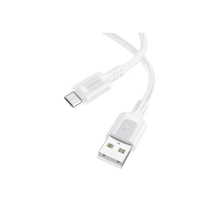 Cable de Carga Rápida BOROFONE BX111 Blanco Micro USB 2.4A