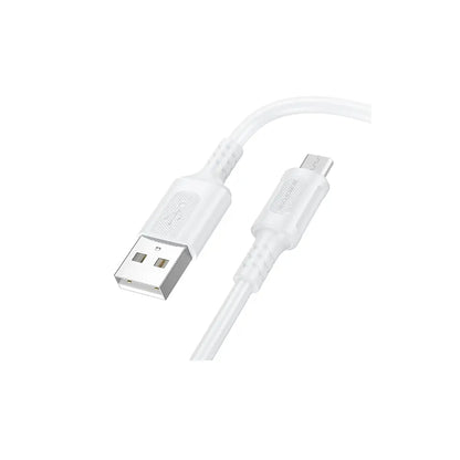 Cable de Carga Rápida BOROFONE BX111 Blanco Micro USB 2.4A