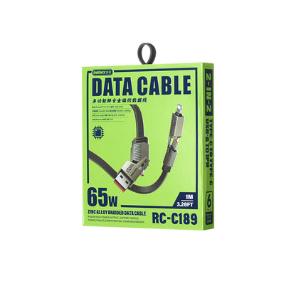 Cable de Datos Reforzado 4 en 1  - 65W - 1 mt - Remax RC-C189