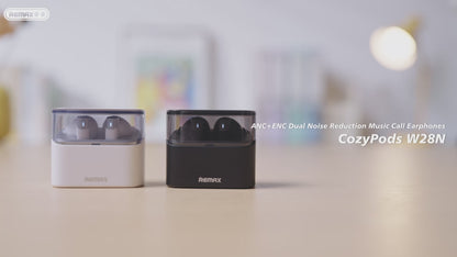 Remax CozyPods W28N – Audífonos Inalámbricos Bluetooth con Cancelación de Ruido