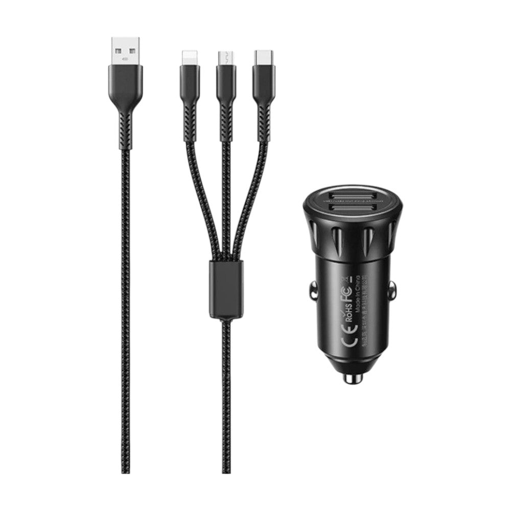 Cargador de Auto Remax RCC236 con Cable 3 en 1